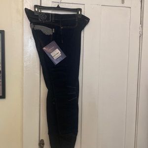Animo denim breeches with sparkle pocket trim. Size 44 Italian-28/30 US